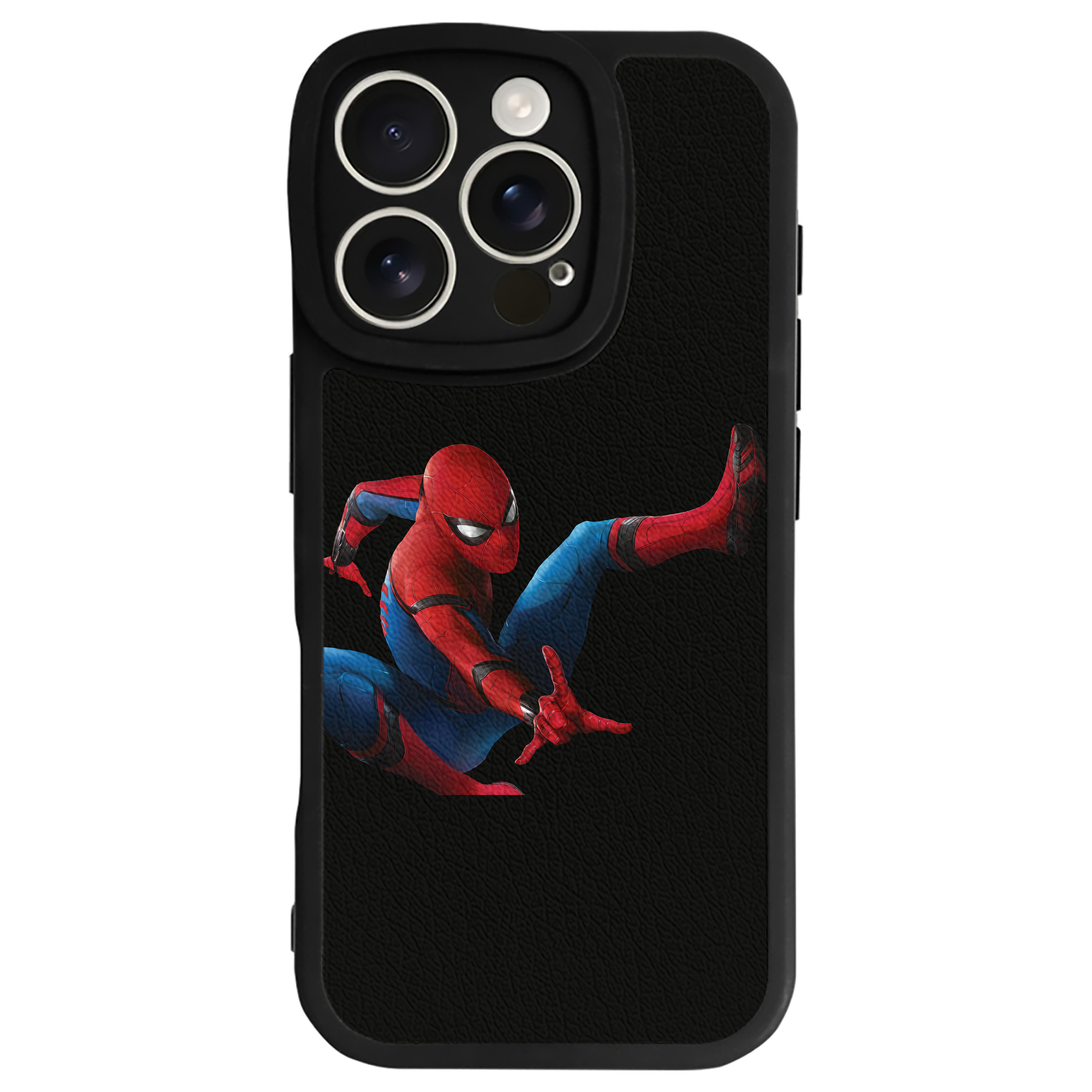 （画像用） Spider Man スパイダーマン 【iPhone 16シリーズ対応】シリコンスマホケース（レザー調） 材質：シリコン